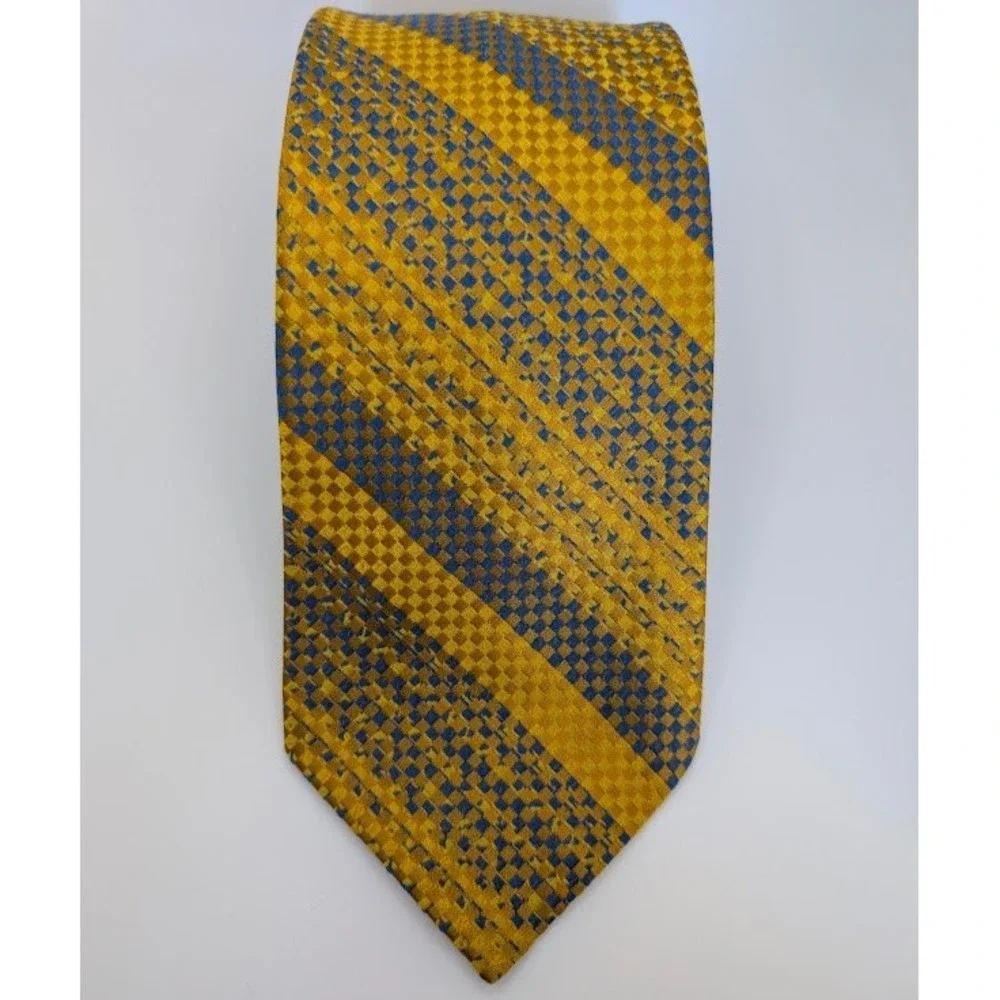 Vintage 70s Wide Tie Yellow Retro Short 4